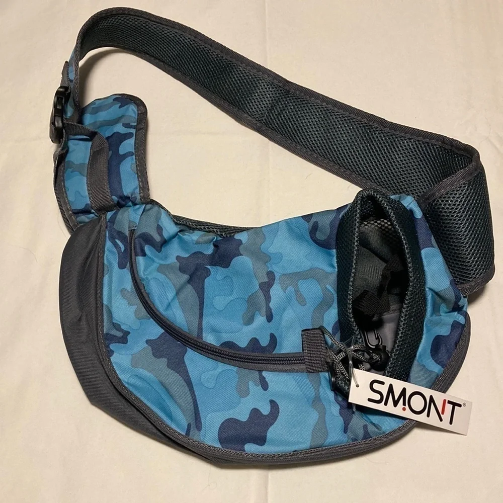 Smont Small Pet Carrier in Blue Cammo Print
